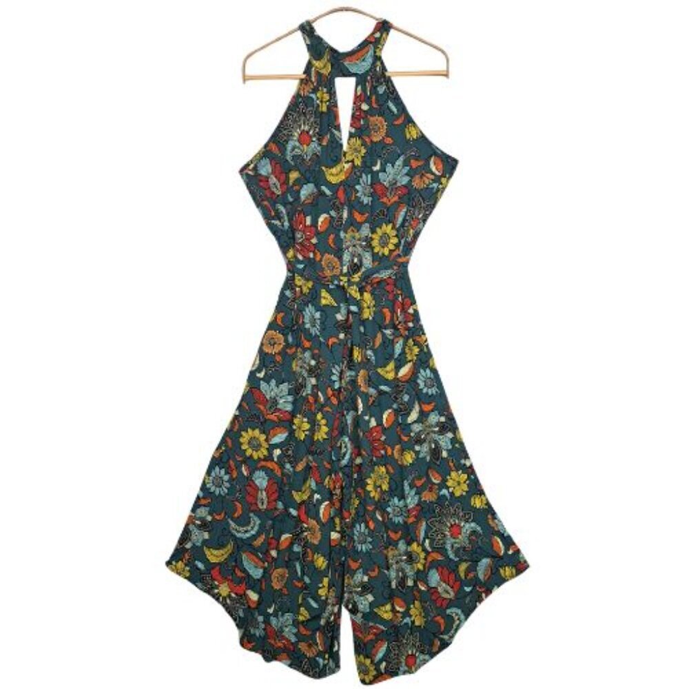 Anthropologie Geneva Halter Wide-Leg Jumpsuit with Belt - Picture 2 of 12